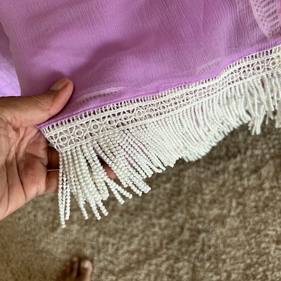 Purple and White Patterned Dress - Picture 9 of 11